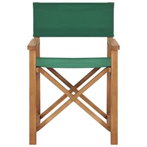 Tidyard 2 Piece Folding Director's Chairs Teak Wood Fabric Seat Portable Chairs for Camping, Balcony, Picnic, Fishing, Lawn, Outdoor Furniture 22.6 x 21.5 x 33.5 Inches (W x D x H)