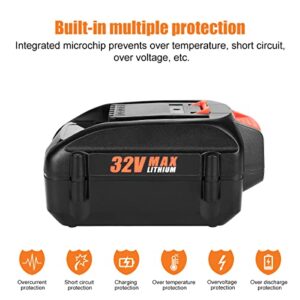 ANTRobut 32V WA3537 Lithium Battery for Worx 32V Tools WG175.1 WG275 WG575.1 WG924.4 Replacement Worx 32V Battery