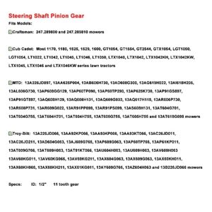 Ohoho 2 x Pack 717-1554 Steering Shaft Pinion Gear & Bushing Kit Compatible with MTD 717-1554 941-0656A 741-0656 Fits Toro 112-0863 and Cub Cadet LT1042 LT1045 LT1046 LT1050