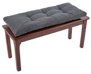 kyaringtso bench cushion, non-slip bench cushions for shoe storage, window seat, kitchen, indoor, outdoor furniture (36″x14″, dark gray)