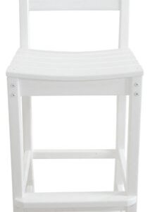 POLYWOOD TD102WH La Casa Café Bar Side Chair, White