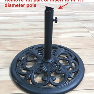 TropiShade 30 Pound Black Powder Coated Cast Iron Umbrella Stand