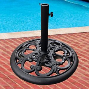 TropiShade 30 Pound Black Powder Coated Cast Iron Umbrella Stand