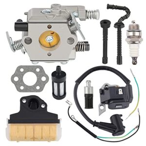 butom ms250 carburetor with filter ignition coil for stihl ms250 ms230 ms210 025 023 021 chainsaw
