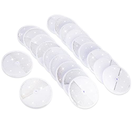 20 Pcs Front Reflector 3 Inch Round Reflector Trailer Reflectors with Screws Safety Reflectors for Fence Gate Posts Mailboxes (Clear)