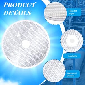 20 Pcs Front Reflector 3 Inch Round Reflector Trailer Reflectors with Screws Safety Reflectors for Fence Gate Posts Mailboxes (Clear)