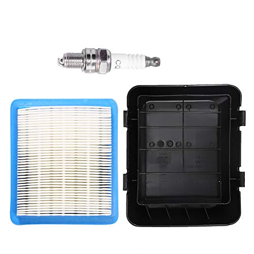 17211-ZL8-023 Air Filter With 17231-Z0L-050 Cleaner Cover Replacement for Honda GCV135 GCV160 GCV190 Engine HRB216 HRB217 HRR216 HRS216 HRT216 HRX217 Motor Pressure Washer Push Lawn Mower + Spark Plug