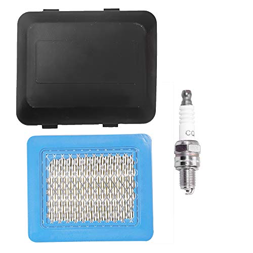 17211-ZL8-023 Air Filter With 17231-Z0L-050 Cleaner Cover Replacement for Honda GCV135 GCV160 GCV190 Engine HRB216 HRB217 HRR216 HRS216 HRT216 HRX217 Motor Pressure Washer Push Lawn Mower + Spark Plug