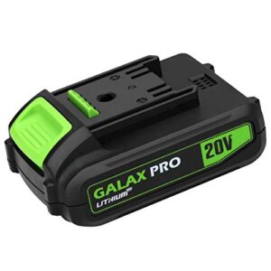 galax pro dc-20v 1.3ah lithium ion battery pack, replacement battery for galax pro cordless drill & power tools