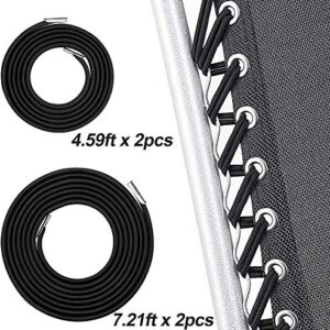 Zero Gravity Chair Replacement Cords, Replacement Laces for Antigravity Chair, Patio Recliners Repair Cord, Bungee Elastic Lounge Chair Cord, Recliner Replacement Parts (Black) 4PCS