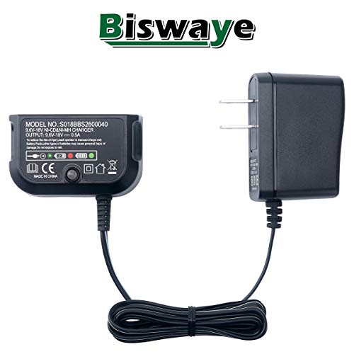 Biswaye 9.6V-18V Multi Volt Battery Charger Compatible with Black & Decker 18V 14.4V 12V 9.6V NiCD NiMH Battery HPB18-OPE HPB18 HPB14 HPB12 HPB96 244760-00 A1718 FS18FL FSB18