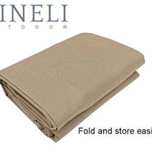 Dineli Outdoor Sectional Patio Sofa Covers Waterproof and Water Resistant 120＂L x 61＂W x 24.4＂H Heavy Duty 600D Rectangular Furniture Covers (Olive Green)