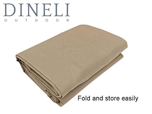 Dineli Outdoor Sectional Patio Sofa Covers Waterproof and Water Resistant 120＂L x 61＂W x 24.4＂H Heavy Duty 600D Rectangular Furniture Covers (Olive Green)