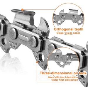 Loggers Art Gens R55 16 Inch Chainsaw Chain .043" Gauge 3/8" LP Pitch 55 Drive Links, Semi Chisel 16 Inch Chain saw Chain fits for Stihl MS170 MS180 MS171, for Oregon 90PX055G Saw & More (3 Pack)