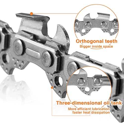 Loggers Art Gens R55 16 Inch Chainsaw Chain .043" Gauge 3/8" LP Pitch 55 Drive Links, Semi Chisel 16 Inch Chain saw Chain fits for Stihl MS170 MS180 MS171, for Oregon 90PX055G Saw & More (3 Pack)