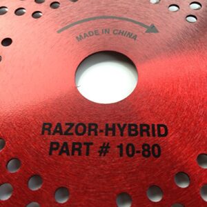 1 Blade 10"-80t -- Renegade "Razor" / Hybrid -- Combo Specialty -- RENEGADE BLADE® - Carbide Brush Cutter Weed Eater Blades, 254mm