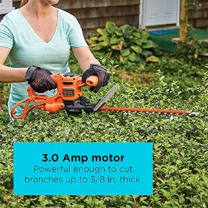 BLACK+DECKER Hedge Trimmer, Dual-Action Blade, 16-Inch (BEHTS125)