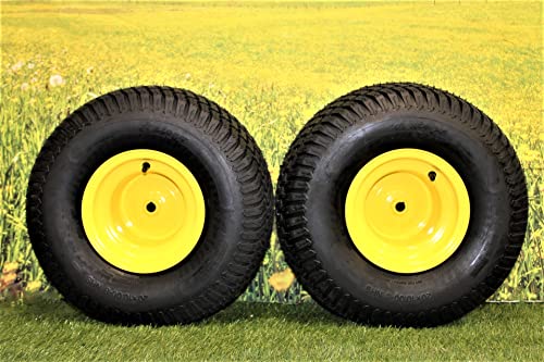 (Set of 2) 20x10.00-8 Tires & Wheels 4 Ply for Lawn & Garden Mower Turf Tires ATW-003 w/Keyed Hub