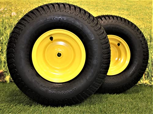 (Set of 2) 20x10.00-8 Tires & Wheels 4 Ply for Lawn & Garden Mower Turf Tires ATW-003 w/Keyed Hub