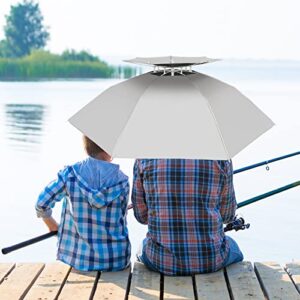 RedSwing Umbrella Hat for Adults, Upgraded UV Protection Double Layer Hands Free Head Umbrella for Fishing, Gardening, Beach and Golf
