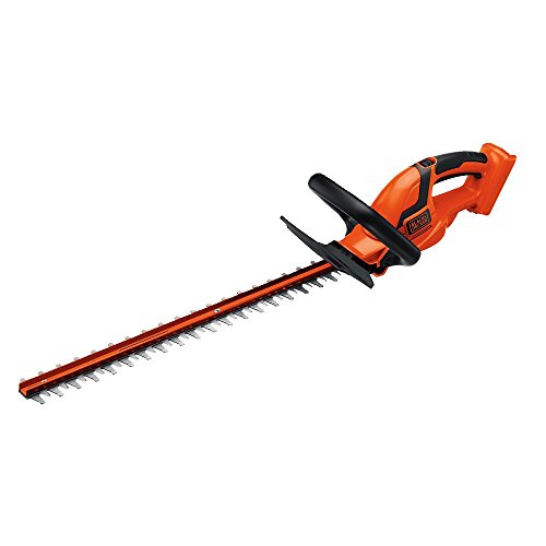 BLACK+DECKER 36V MAX Cordless Hedge Trimmer, 24-Inch, Tool Only with Safety Eyewear, Lightweight, Clear Lens (LHT2436B & BD250-1C)