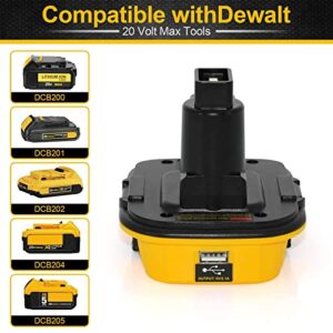 HSYFUNA Replacement for Dewalt 18V to 20V Battery Adapter,DCA1820 for Dewalt 20V Battery Adapter for DCB205 DCB207,fit for 18v NiCad & NiMh Tool Battery for DC9096 DW9096 DC9098 DC9099 DW9099