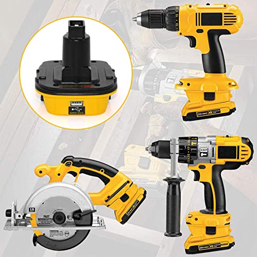 HSYFUNA Replacement for Dewalt 18V to 20V Battery Adapter,DCA1820 for Dewalt 20V Battery Adapter for DCB205 DCB207,fit for 18v NiCad & NiMh Tool Battery for DC9096 DW9096 DC9098 DC9099 DW9099