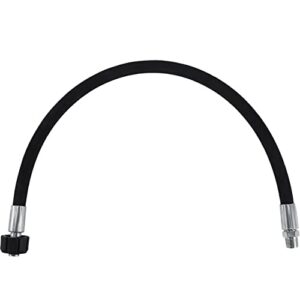 tool daily pressure washer whip hose with swivel, hose reel connector hose for pressure washing, 2 ft (3/8 npt solid + m22 female)