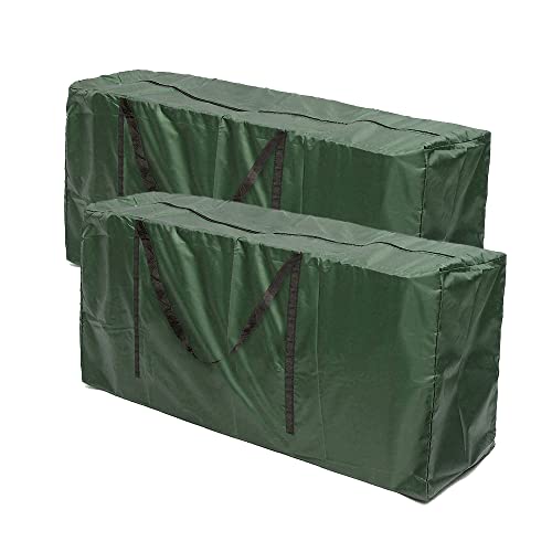 Christmas Tree Storage Bag 2 Pack , Fits Up to 12 ft Tall Artificial Disassembled Trees, Heavy Duty Xmas Tree Bag, Outdoor Cushion Storage Bag with Zippers and Handles 68" L X 30" W X 20"