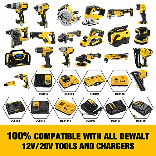 DSANKE for Dewalt 12V Lithium Ion Battery, 7000mAh Replace for DEWALT DCB120 DCB123 DCB127 12-Volt Max Lithium-ion Battery, Higher Capacity Suit All DEWALT 12V Power Tools