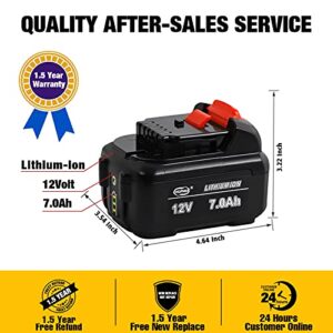 DSANKE for Dewalt 12V Lithium Ion Battery, 7000mAh Replace for DEWALT DCB120 DCB123 DCB127 12-Volt Max Lithium-ion Battery, Higher Capacity Suit All DEWALT 12V Power Tools