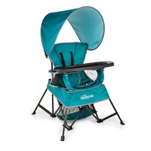 baby delight go with me venture portable chair | indoor and outdoor | sun canopy | 3 child growth stages | teal