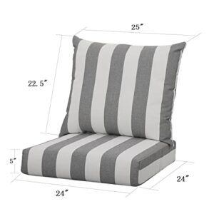 Creative Living Cabana Seat Cushion, 8 Piece Set, Aqua Stripe 28 Pound