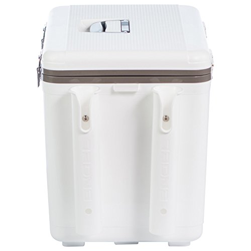 Engel UC30 30qt Leak-Proof, Air Tight, Fishing Drybox Cooler with Built-in Fishing Rod Holders, Also Makes The Perfect Hard Shell Lunchbox for Men and Women in White