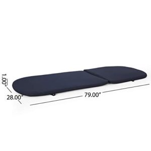 Christopher Knight Home Caspar Outdoor Water Resistant Chaise Lounge Cushions (Set of 2), Navy Blue