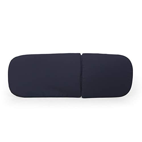 Christopher Knight Home Caspar Outdoor Water Resistant Chaise Lounge Cushions (Set of 2), Navy Blue