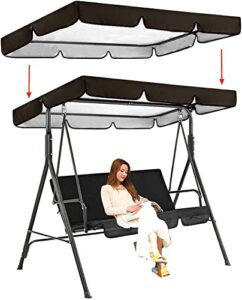 bturyt outdoor sunproof patio swings with canopy 210d oxford fabric,patio swing canopy waterproof top cover,replacement canopy cover for 2/3-seater-swing-(top cover + chair cover)