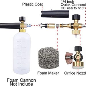 M MINGLE Foam Cannon Orifice Nozzle Tips and Foam Maker, Universal 1.1 mm Thread Nozzle and Mesh Filter for Snow Foam Lance, 3000 PSI