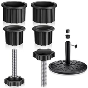 zhengmy 6 pieces umbrella base stand hole ring plug cover and cap patio umbrella stand replacement parts black umbrella stand base screw umbrella pole cap