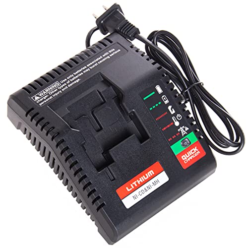 Lilocaja PCXMVC PCMVC 18V Multi-Chemistry Battery Charger Compatible with Porter Cable 18V Lithium-ion NiCd NiMh Battery PC18B PC18BLX PC18BL(CAN NOT Charge 20V Battery and Porter Cable Drill Battery)