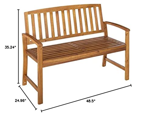 Christopher Knight Home Loja Acacia Bench, Teak Finish