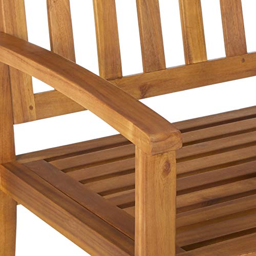 Christopher Knight Home Loja Acacia Bench, Teak Finish