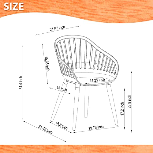 Brampton Chiavari Outdoor Chairs Set of 4 Legs | Perfect for Patio, 4-Piece, Light Teak Finish