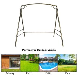 RedSwing Metal Porch Swing Stand, Heavy Duty Steel Swing Frame for Outdoor Garden Yard, 330lbs Weight Capacity, Antique Bronze Finish