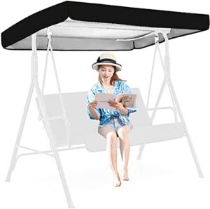 bturyt swing canopy replacement cover, waterproof 2/3 seater patio swing canopy cover,sun shade replacement canopy top cover for garden outdoor swing(top cover only)
