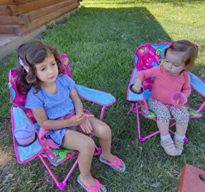 JOYIN 2 PCS Outdoor Butterfly Picnic Chair, Toddler Outdoor Camping Chair, Kids Lawn Folding Chair, Beach Chair, Lightweight, Foldable, with a Convenient Storage Bag, Gift for Little Girls