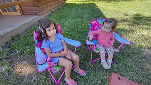 JOYIN 2 PCS Outdoor Butterfly Picnic Chair, Toddler Outdoor Camping Chair, Kids Lawn Folding Chair, Beach Chair, Lightweight, Foldable, with a Convenient Storage Bag, Gift for Little Girls