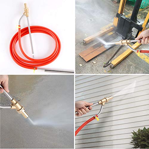 Rdutuok Pressure Washer Sandblasting Kit,Sand Blaster for Pressure Washer with Replacement Nozzle Tips,Protect Glasses,1/4 Inch Quick Disconnect 5000 PSI for Abrasive Cleaning