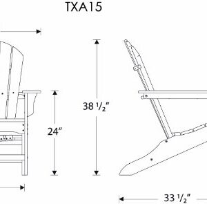 Trex Outdoor Furniture TXA15VL Yacht Club Shellback Adirondack Chair, Vintage Lantern