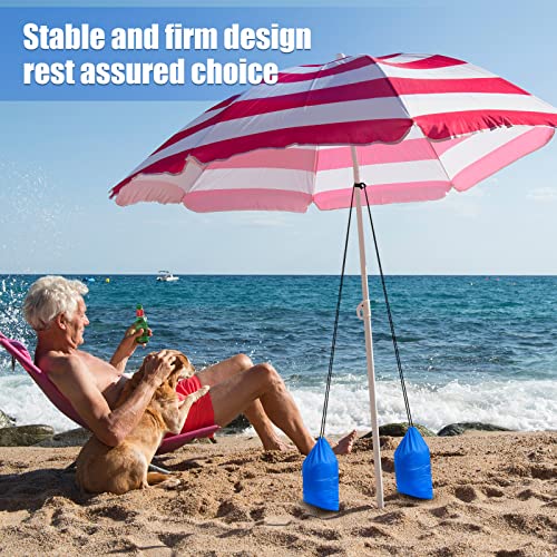 Summer Large Canopy Sand Bags Blue Sand Bags Weights Portable Weights for Canopy Legs Beach Umbrella Sand Bag Heavy Duty Sandbag for Tent Outdoor Instant Canopies Holiday Supplies (2 Pieces)